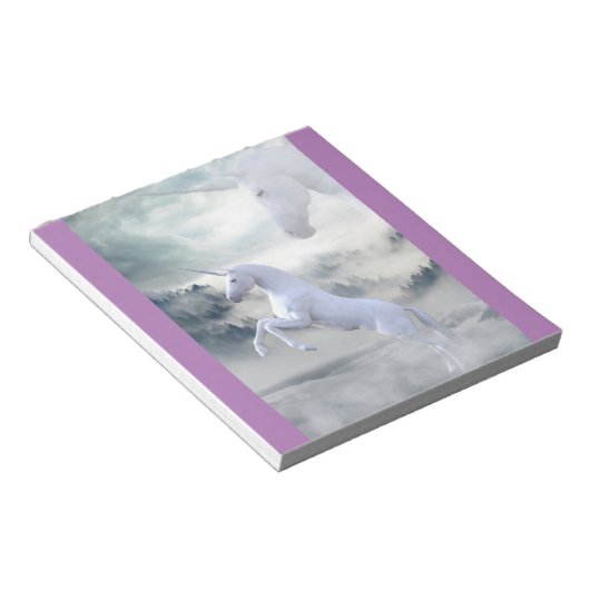 Zwei Einhörner Notizblock (angewinkelt)