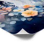 Zwei Einhörner Stehend unter Starry Sky Poster (Ecke)