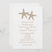 Zwei Einladungen für Hochzeiten am Strand (Vorne/Hinten)