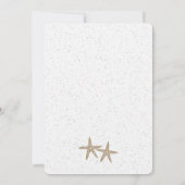 Zwei Einladungen für Hochzeiten am Strand (Rückseite)