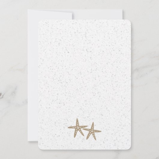 Zwei Einladungen für Hochzeiten am Strand (Rückseite)