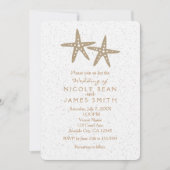 Zwei Einladungen für Hochzeiten am Strand (Vorderseite)