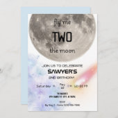Zwei Einladungen zum Geburtstag des Mondes (Vorne/Hinten)