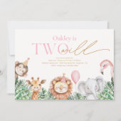 Zwei Einladungen zum Geburtstag von Wildtieren (Vorderseite)