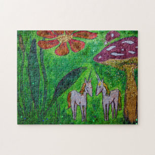 Zwei Einzel unter einem Pilz Puzzle