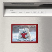 Zwei Eisbärjungen Valentinsmagnet Magnet (In Situ (Geschirrspüler))