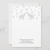 Zwei Elefanten Herzsilber Hochzeit im Herbst Einla Einladung (Rückseite)