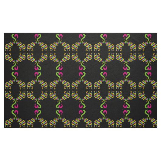 Zwei Elefanten in der Liebe Stoff (Fat Quarter (45,7 x 55,9 cm))