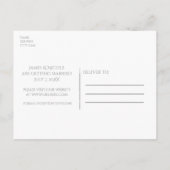 Zwei Elefanten Silberne Hochzeit im Herbst Save th Ankündigungspostkarte (Rückseite)