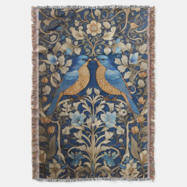 Zwei elegante Blue Birds William Morris Inspiriert Decke