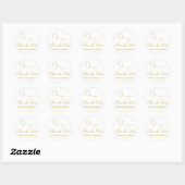 Zwei elegante Goldherzen | Hochzeit "Save the Date Runder Aufkleber (Blatt)