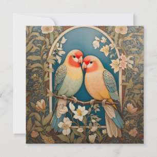 Zwei elegante Lovebirds Vintag