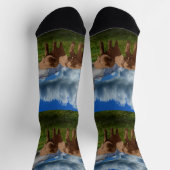 Zwei elegante Ölfarbe, Crew Socken (Oben)