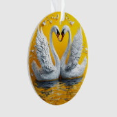 Zwei elegante Schwäne Ornament (Vorderseite)