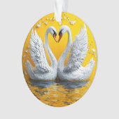 Zwei elegante Schwäne Ornament (Vorderseite)