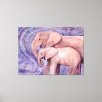 Zwei Elephants Wildlife Artwork von Molly Harrison