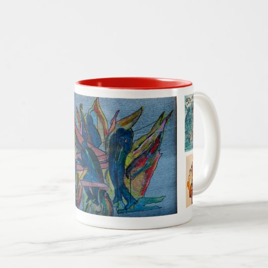 Zwei elf-Unzen-Tasse Zweifarbige Tasse (VorderseiteRechts)