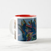 Zwei elf-Unzen-Tasse Zweifarbige Tasse (Vorderseite Links)