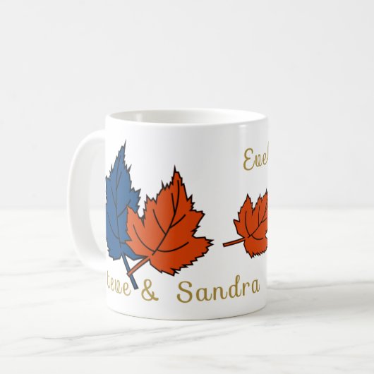 zwei Eltern, zwei Kinder und ein Baby - Kaffeetasse (Vorderseite Links)