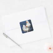 Zwei Emden Gänse II Quadratischer Aufkleber (Umschlag)