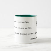 Zwei Enden mit einer allgemeinen Verbindung Zweifarbige Tasse (Mittel)