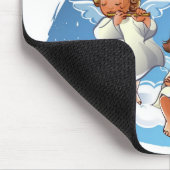 Zwei Engel, die auf den Wolken sitzen Mousepad (Ecke)