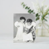 Zwei Engel für Weihnachten Postkarte (Stehend Vorderseite)