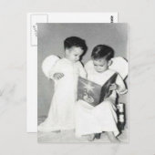 Zwei Engel für Weihnachten Postkarte (Vorne/Hinten)