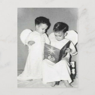 Zwei Engel für Weihnachten Postkarte