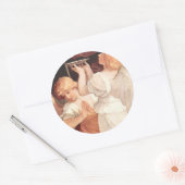 Zwei Engel, Guido Reni Christlich Barock Runder Aufkleber (Umschlag)