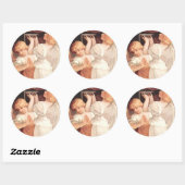 Zwei Engel, Guido Reni Christlich Barock Runder Aufkleber (Blatt)