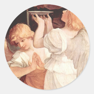 Zwei Engel, Guido Reni Christlich Barock Runder Aufkleber