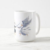 Zwei Engel mit großem Schwert mit offenen Flügeln Kaffeetasse (VorderseiteRechts)