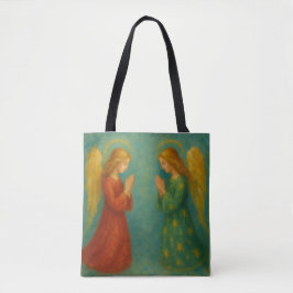 Zwei Engel Praying Tote-Tasche Tasche