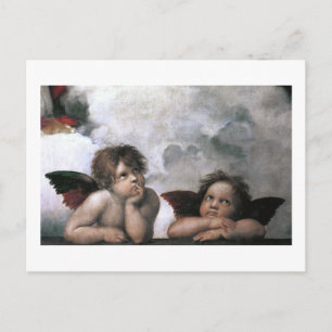Zwei Engel, Raphael Vintage Fine Art Postkarte