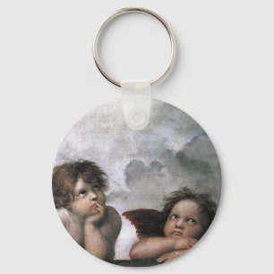 Zwei Engel, Raphael Vintage Fine Art Schlüsselanhänger