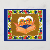 zwei Engel singen Postkarte (Vorderseite)