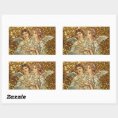 Zwei Engel singende Weihnachtslieder Stickers (Blatt)