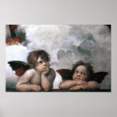 Zwei Engel Sixine Kapelle Raphael Feine Kunst Poster (Vorne)