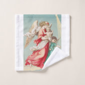 Zwei Engel tragen ein kleines Kind Badhandtuch Set (Waschlappen)