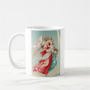Zwei Engel tragen ein kleines Kind Kaffeetasse