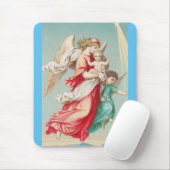Zwei Engel tragen ein kleines Kind Mousepad (Mit Mouse)
