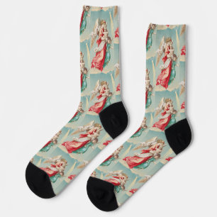 Zwei Engel tragen ein kleines Kind Socken