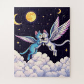 Zwei Engelkatzen Puzzle (Vertikal)