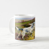 Zwei englische Setter in einem Feld - Arthur Wardl Kaffeetasse (Vorderseite Links)
