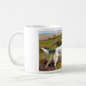 Zwei englische Setter in einem Feld - Arthur Wardl Kaffeetasse (Links)