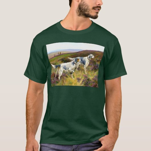 Zwei englische Setter in einem Feld - Arthur Wardl T-Shirt (Vorderseite)