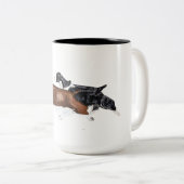 Zwei englischer Springer-Spaniels-Tasse Zweifarbige Tasse (VorderseiteRechts)