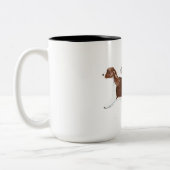 Zwei englischer Springer-Spaniels-Tasse Zweifarbige Tasse (Links)