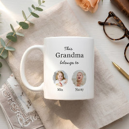 Zwei Enkelkinder personalisiert Kaffeetasse